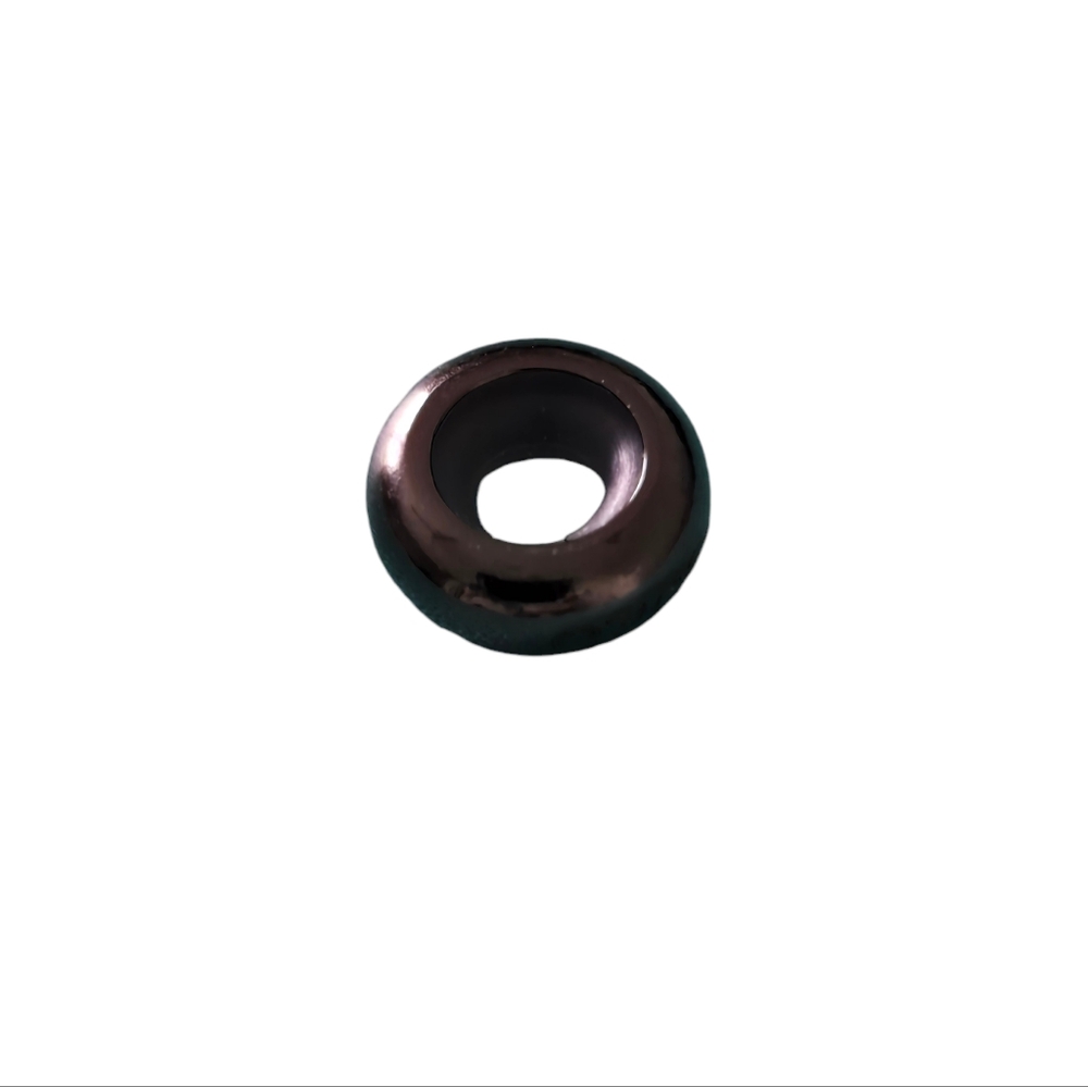 Black Sterling Silver Safety Stopper Bead Charm with Rubber Insert for Bracelet8